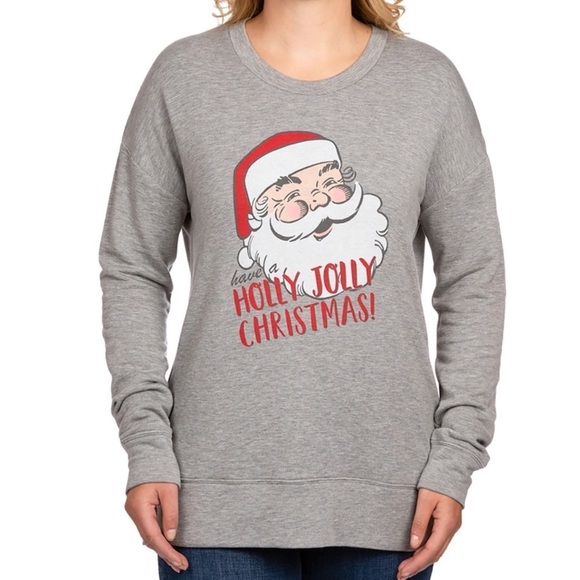 State of Mine Women's Size Medium “Holly Jolly Christmas” Gray Sweatshirt - Picture 1 of 4